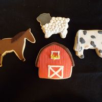 Down On The Farm NFSC with fondant...just trying out some new cookie cutters