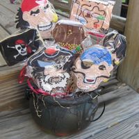 Pirate Cookie Bouquet Another centerpiece from the Bar Mitzvah. Sorry the pictures are so bad. I was running so late, I was taking pictures as my son's...