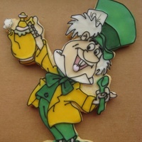 Mad Hatter Alice in Wonderland! toba's glace over butter cookie. This guy is about 6" tall.