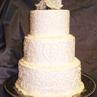 Wedding Cake Dummy Playing with the cake dummies again. I was tired and my piping is a bit sloppy. I liked the ruffle borders, they turned out pretty well.