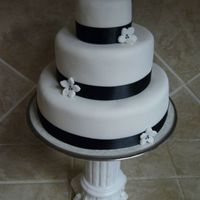 Black & White Wedding Cake This was a mini practice cake I made. The bottom tier is only 6".