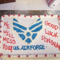 Brother-In-Law's Going Away Cake This is a cake I made for my brother-in-law during his leave before he was shipped out to the desert the first of September. It is basic...