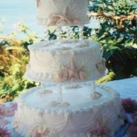Sea Shell Wedding Buttercream, white chocolate shells.
