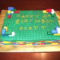 Lego Cake 1/2 choc 1/2 yellow, all bc