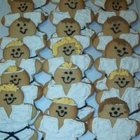 Black Belt Cookies Thanks to Yolaanda and Cookiecreations for the idea. Made for a girls testing day for her balck belt in Tae Kwon Do. Royal icing.