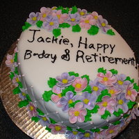 Last Minute Cake This is a cake I only had a couple hours notice to make. Covered in fondant, with gumpaste flowers. For some reason, I had a hardtime with...