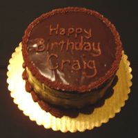 My Attempt At Chocolate Ganache This was my first attempt at Chocolate Ganache. Could use some decorating work...but it was very yummy. Used a DC triple chocolate box mix...