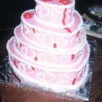 Grandmas Birthday On V Day My first try at layred cakes strawberry preserves between white cake