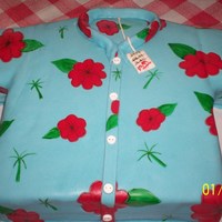 Hawaiin Shirt This was made for a 50th birthday party. The gentleman loves Hawaiin shirts but will only buy them on clearance (see the price tag)....