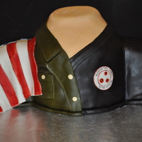 Army/ Karate Made for a Sensei who is in the Army. He is leaving for Ranger Training and then being deployed. Chocolate Wasc with vanilla buttercream...
