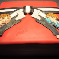 Karate Promotions Made to celebrate my 9 year old son receiving his Jr Black Belt. One layer dream whip white, one layer hershey chocolate. Filled with...