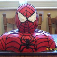 Spiderman Bust Cake Spiderman cake. All cake head, used wondermold pan. You get a lot of cake with this. My kids loved it!