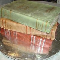 Stack Of Old Books This was a cake for our local library. A blast to make!