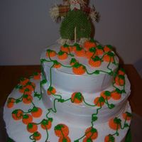 Pumkin Patch This cake was for a family reunion. It was make with Pumkin cake! This is my third cake so I think I took a little too much on with the...