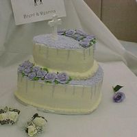 Heart Wedding Shower Very first ever stacked cake for coworker wedding shower at work.