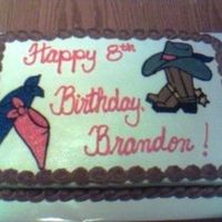 Cowboy Birthday Cake Cowboy boots, hats, and bandanas