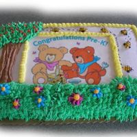 Preschool Graduation 1/2 sheet with buttercream & edible image