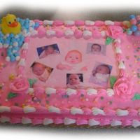 Baby Shower 1/2 sheet with buttercream & edible image