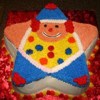 Clown Cake The coloring didn't turn out very well when I took the picture. It looked much better in person!! I got the directions for this cake...
