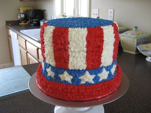 4Th Of July Top Hat I attempted to make a top hat. It is a butter cake with alternating layers of raspberry and blueberry filling. (Thought I would carry the...