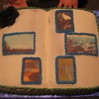 Husband's Birthday Cake The cake itself is vanilla with lemon filling and cream cheese icing. My husband gets to choose his flavor every year, I choose the design...