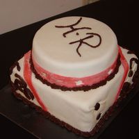 Birthday Cake For 2 Friends chocolate cake and yellow cake. 2nd MMF cake