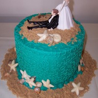 Jim chocolate WASC. Buttercream icing. White chocolate seashells.