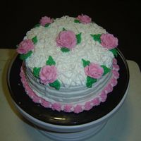 Practice Cake I made this cake so i had some place to put all the bc roses i made for practice during class.