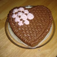 Basketweave Heart I did this just to practice,the roses are buttercreme.
