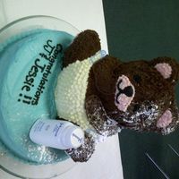 Cakes.jpg This is made from the stand up teddy bear pan from wilton. The bear is chocolate cake with chocolate buttercream and the bottom cake is...