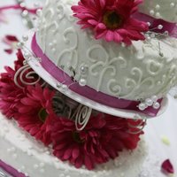 Round Tiered Wedding Cake This is my first ever wedding cake. At the reception the tiers were a little crooked (they lookd great when I delivered it!!) but all in...