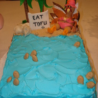 Thanksgiving Thanksgiving from the turkey's point of view. fondant turkey on buttercream frosting. Getting the palm trees to stand up was a...