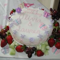 Fondant Butterfly Birthday This was my first fondant-covered cake for my daughter's first birthday (and her cousin's 3rd birthday). I made the fondant from...