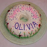 "first" Cake Since I don't have pictures of my Wilton I course cakes, this will count as my first cake. My sister got the idea from a magazine (not...