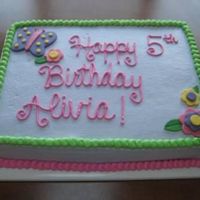 Liv's Purple, Butterfly, Flower Cake Made to meet ALL of the requests of the birthday girl! BC with Fondant accents - TFL!