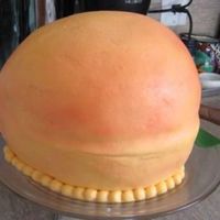 A Peach For Grandma Peach! This was for my Grandma Peach's 86th birthday. BC witha little airbrushing, and gumpaste stem and leaf. I added a gumpaste ribbon with...