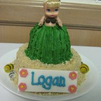 Logan's Hula Girl This was the smash cake that went with a Luau Pig cake. BC with fondant and gumpaste accents, and Nilla Wafer sand - TFL!