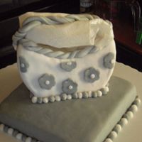 Purse Cake The purse is made using a half moon pan. Very fun to do! TFL!!