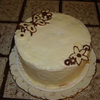 Just For Fun Cake white cake with cookies & cream filling , italian butter cream icing and white and dark chocolate transfers. thanks for looking...