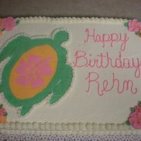 Turtle FBCT Turtle and royal icing flowers