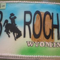 Wyoming License Plate Wyoming License Plate for a groom from WY. Personalized with his name. and the date of the wedding