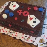 Poker Cake I saw the cards at the bottom on here, I forget who did it, but thanks for the idea, I love it.