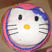 Hello Kitty This was my first attempt at a carved cake of any kind. It went ok except her right ear kept wanting to fall off. The bottom is chocolate...
