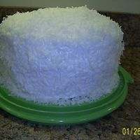 Lemon Coconut Cake 3 layer lemon coconut cake. I made it for the guys at my hubby's work.