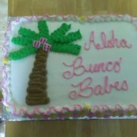 Hawiian Bunco We had a hawiian theme for Bunco and this is what i came up with. All buttercream. I took my inspiration from cakery. Thank you