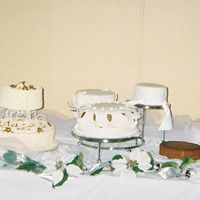 Wedding Cake First attempt of wedding cake. I am taking Class 2 in October