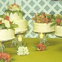 Fall Round Wedding Cake All Butter Cream With Silk Fall Flowers While I was making this cake everything went wrong I had so many visitors and a new roof was being put on my shop. Whew I was not very...