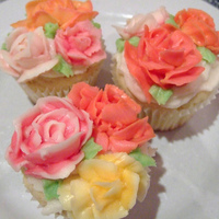 Buttercream Roses Cupcakes Buttercream roses piped using the Richard V Snyder method (I love his book, "Sixty-Five Buttercream Flowers"). Buttercream made...
