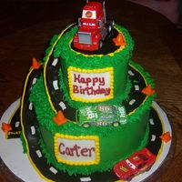 Race Car Cake Inspiration from various cakes here on Cakecentral.