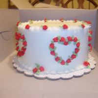 Small Wedding Cake This was supposed to be a 3 tier wedding cake but they decided not to have a big reception. They ended up wanting 3 separate cakes, one for...